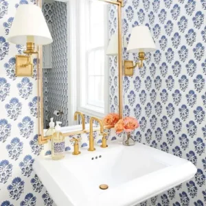 floral bathroom wallpapers